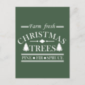 新鮮なメリークリスマスの木を栽培 ポストカード (正面)