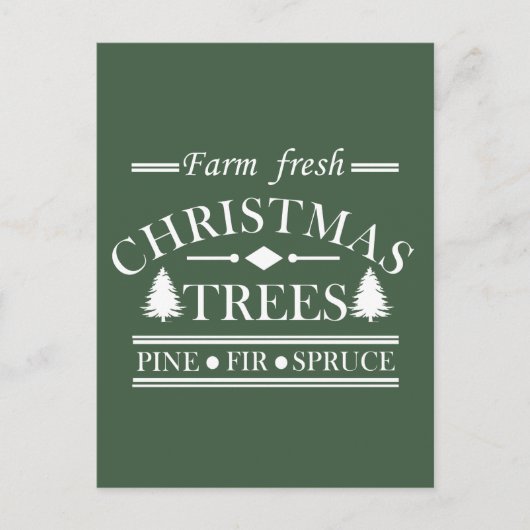 新鮮なメリークリスマスの木を栽培 ポストカード (正面)