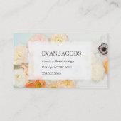 新鮮なモダンケシのアネモネバラ花 名刺 (裏面)