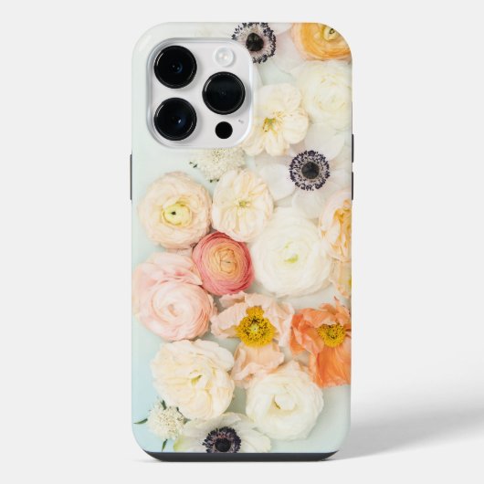 新鮮なモダンケシのアネモネバラ花 iPhoneケース (裏面)