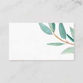 新鮮なユーカリ葉ス結婚披露宴 エンクロージャーカード (裏面)