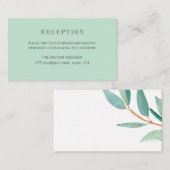 新鮮なユーカリ葉ス結婚披露宴 エンクロージャーカード (正面/裏面)