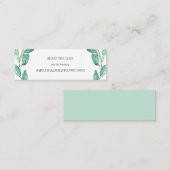 新鮮なユーカリ葉ルプス結婚のハッシュタグ スキニー名刺 (正面/裏面)