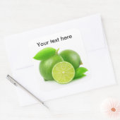 新鮮なライム全体とカット スクエアシール (封筒)