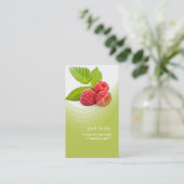 新鮮なラズベリー 名刺 (スタンド正面)