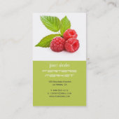 新鮮なラズベリー 名刺 (裏面)