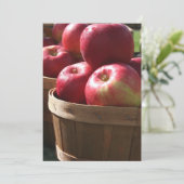 新鮮なリンゴの入った籠　ディナー・パーティーのご案内 招待状 (スタンド正面)