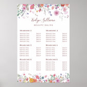 新鮮なワイルドフラワーの価格表ポスター ポスター (正面)