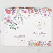 新鮮なワイルドフラワーサービスメニューパンフレット (正面/裏面)