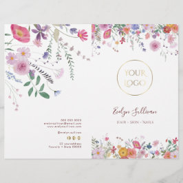 新鮮なワイルドフラワーサービスメニューパンフレット