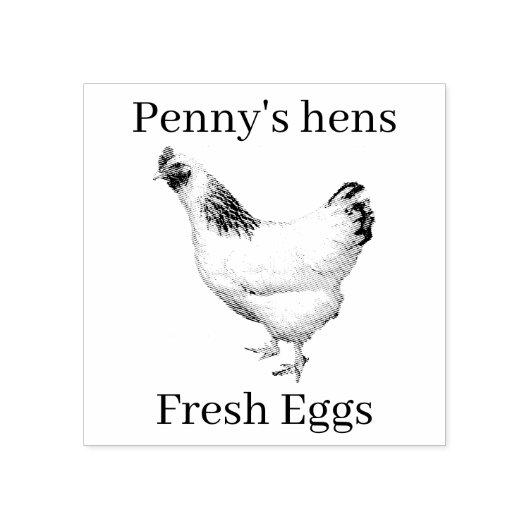 新鮮な卵あなたの名前チキンヘンスV2卵スタンプ ラバースタンプ (インプリント)