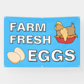新鮮な卵の看板 横断幕 (横)