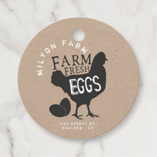 新鮮な卵の素朴な台本を作る フェイバータグ (正面)