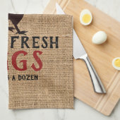 新鮮な卵🥚を育てる キッチンタオル (四つ折り)