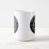 新鮮な卵ラベルテンプレート コーヒーマグカップ (中央)