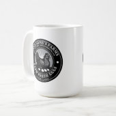 新鮮な卵ラベルテンプレート コーヒーマグカップ (正面左)