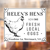 新鮮な地元の卵のヴィンテージ鶏と卵 ウィンドウサイン (シート2)