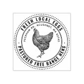 新鮮な地元の卵ヴィンテージヘンエッグカートンスタンプ ラバースタンプ (インプリント)