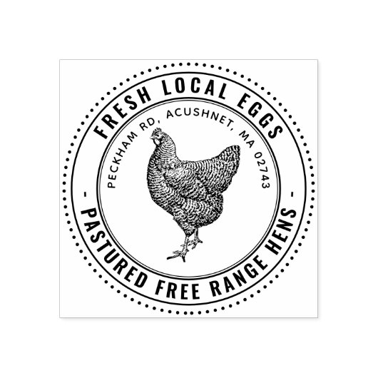 新鮮な地元の卵ヴィンテージヘンエッグカートンスタンプ ラバースタンプ (インプリント)