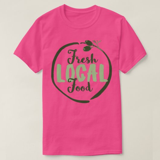 新鮮な地元の食品シール Tシャツ (デザイン正面)