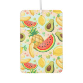 新鮮な夏のフルーツ柄 カーエアーフレッシュナー (正面)