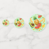 新鮮な夏のフルーツ柄 コンフェッティ (裏面)