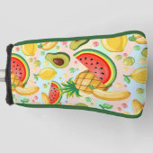 新鮮な夏のフルーツ柄 ゴルフヘッドカバー (正面)