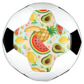 新鮮な夏のフルーツ柄 サッカーボール (回転)