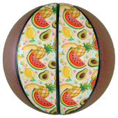 新鮮な夏のフルーツ柄 バスケットボール (縦)