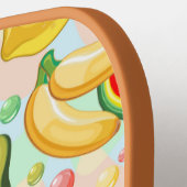 新鮮な夏のフルーツ柄 ピックルボールラケット (左詳細)