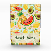 新鮮な夏のフルーツ柄 フォトブロック (正面)