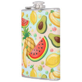 新鮮な夏のフルーツ柄 フラスク (左)