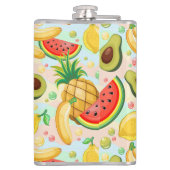 新鮮な夏のフルーツ柄 フラスク (裏面)