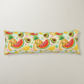 新鮮な夏のフルーツ柄 ボディピロー (裏面)