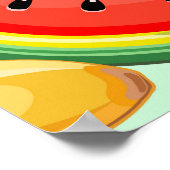 新鮮な夏のフルーツ柄 ポスター (角)