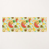 新鮮な夏のフルーツ柄 ヨガマット (正面(横))