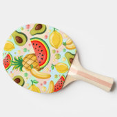 新鮮な夏のフルーツ柄 卓球ラケット (横)