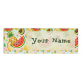 新鮮な夏のフルーツ柄 名札 (正面)