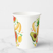 新鮮な夏のフルーツ柄 紙コップ (右)