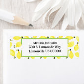 新鮮な夏の明るいレモンのパターン+緑 ラベル (インサイチュ)