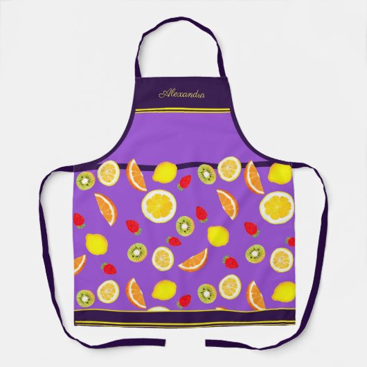 新鮮な夏の果実のパーソナル化 エプロン (正面)