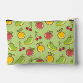 新鮮な夏の果実の緑のパターン アクセサリーポーチ (裏面)