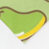 新鮮な夏の果実の緑のパターン フリースブランケット (角)