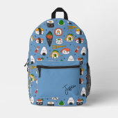 新鮮な寿司 プリントバックパック (正面)