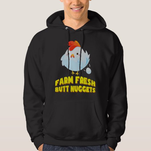 新鮮な尻のナゲットT - 面白い鶏のTシャツ ギフト パーカ (正面)
