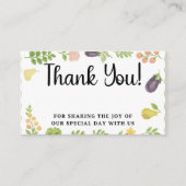 新鮮な市場からの感謝のカード エンクロージャーカード (正面)