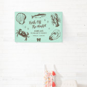 新鮮な市場のシーフードバチェロレッテ 横断幕 (インサイチュ)