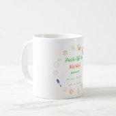 新鮮な市場 手描きのブライダルシャワー コーヒーマグカップ (正面左)