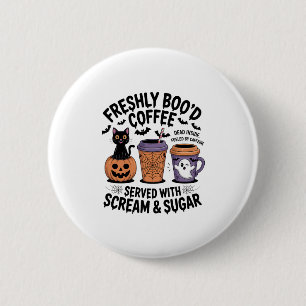 新鮮な恋人のコーヒーハロウィン 缶バッジ