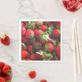 新鮮な摘みイチゴ スタンダードカクテルナプキン (インサイチュ)